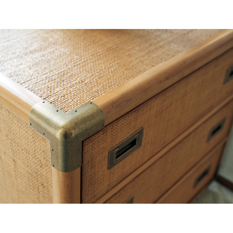 Mid-Century Modern Laguna 3-Drawer Square End Table in Brown