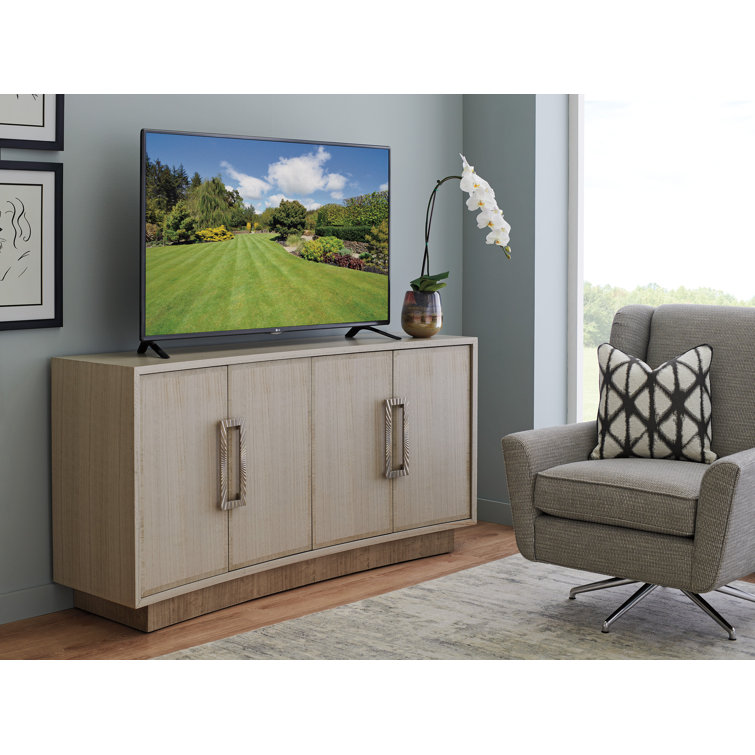 Donovan Mid-Century Modern Beige Media Console with Storage