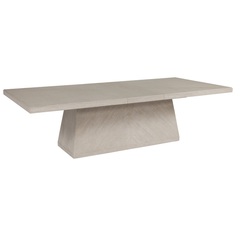 Champagne Taupe Mar Monte Extendable Dining Table with Marble Top