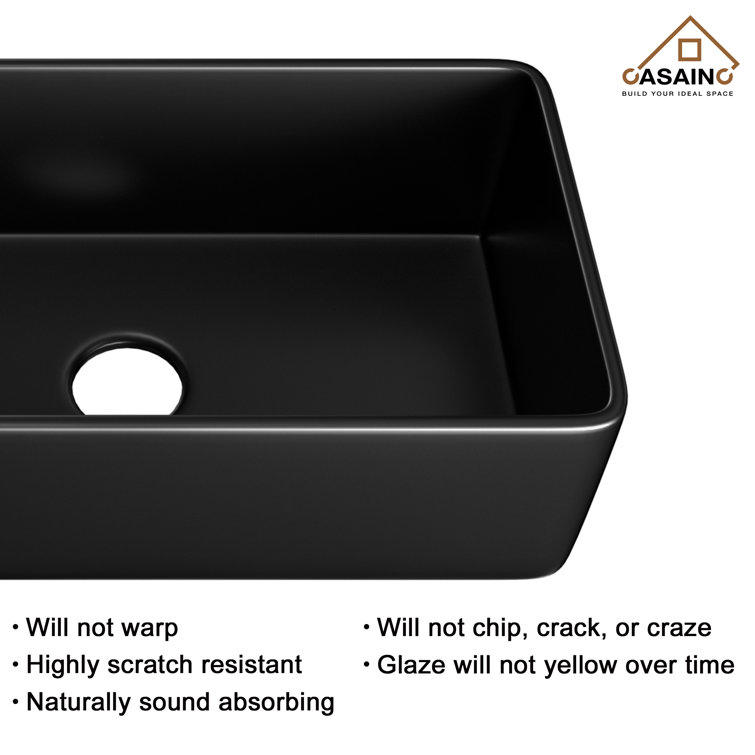 Matte Black Fireclay Single Bowl Farmhouse Kitchen Sink