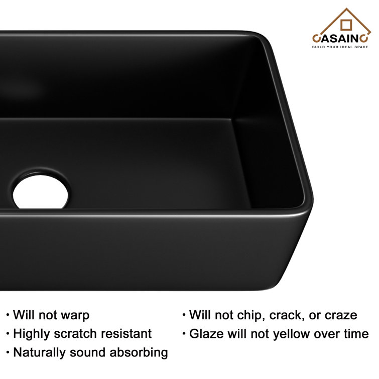Matte Black Fireclay Single Bowl Farmhouse Kitchen Sink