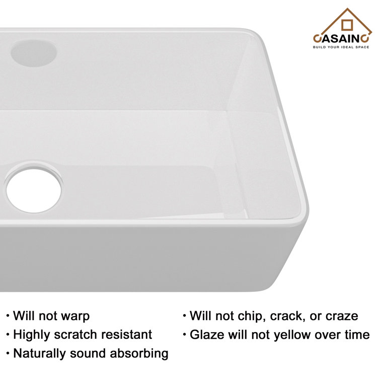 36" White Fireclay Farmhouse Single Bowl Kitchen Sink