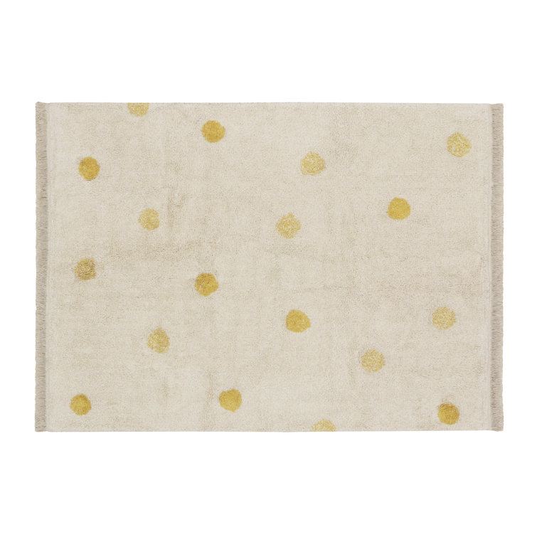 Honey Dots Handmade Wool Rectangular Washable Rug