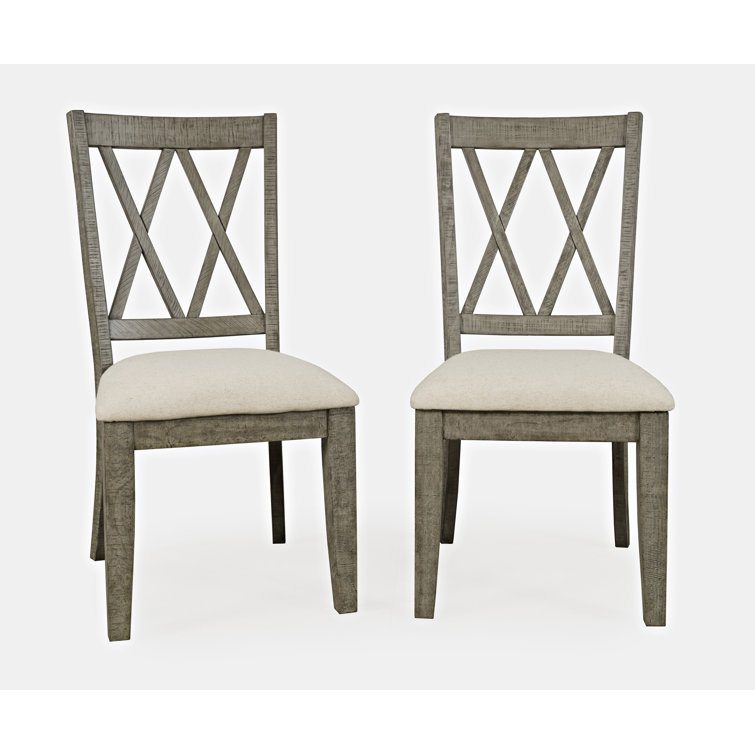 Gray Pine Extendable Trestle Dining Set with 8 Chairs