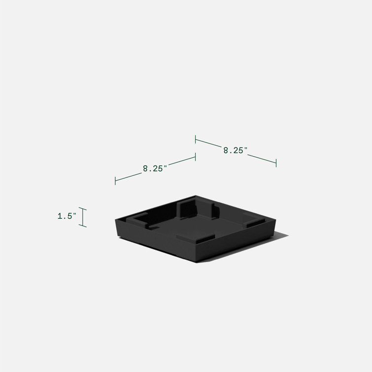 Black Plastic 26'' Planter Tray Set of 2