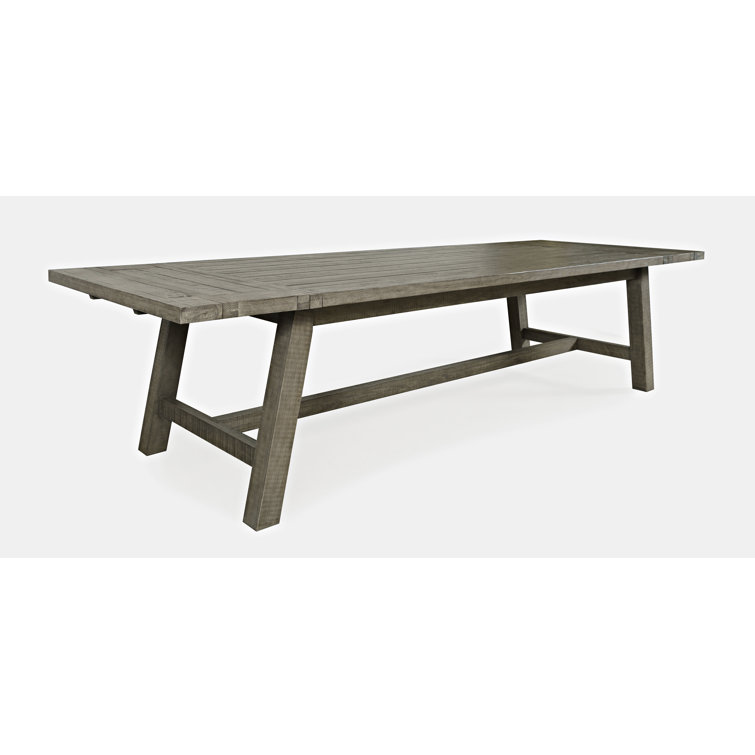 Telluride Driftwood Gray Reclaimed Wood Extendable Dining Table