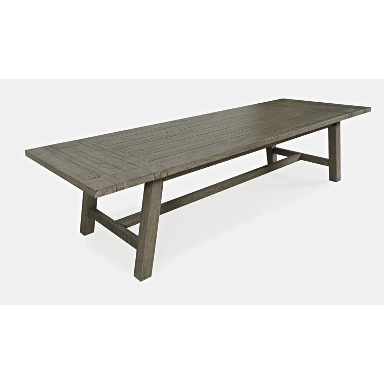 Telluride Driftwood Gray Reclaimed Wood Extendable Dining Table