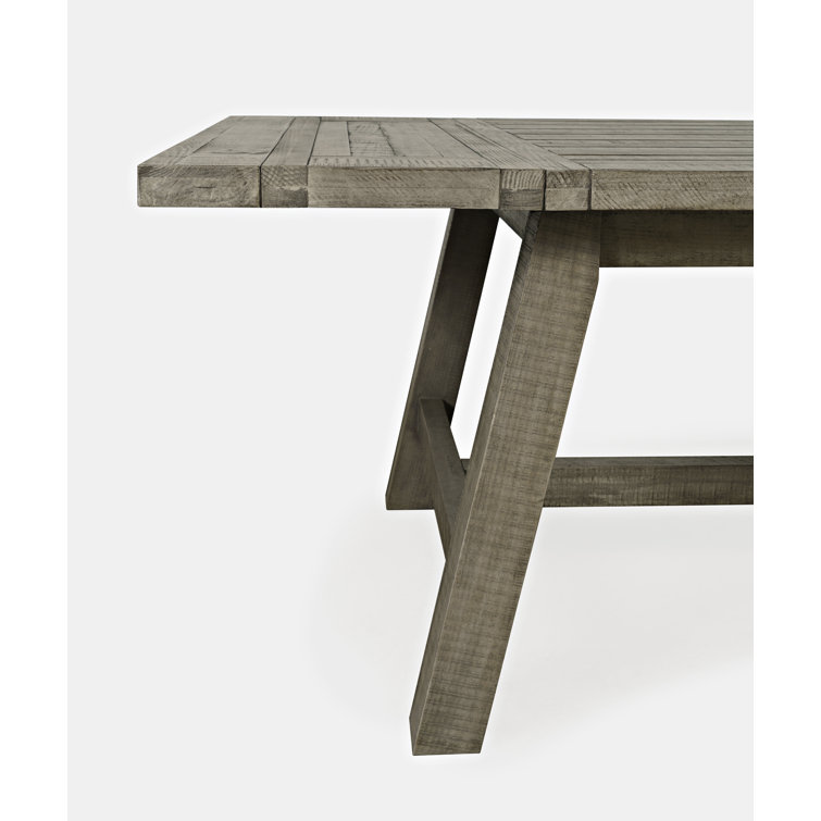 Telluride Driftwood Gray Reclaimed Wood Extendable Dining Table
