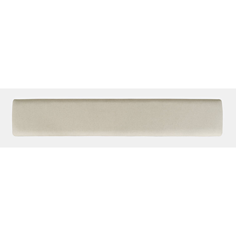 Telluride Rustic Distressed Pine 85" Upholstered Bench in Beige