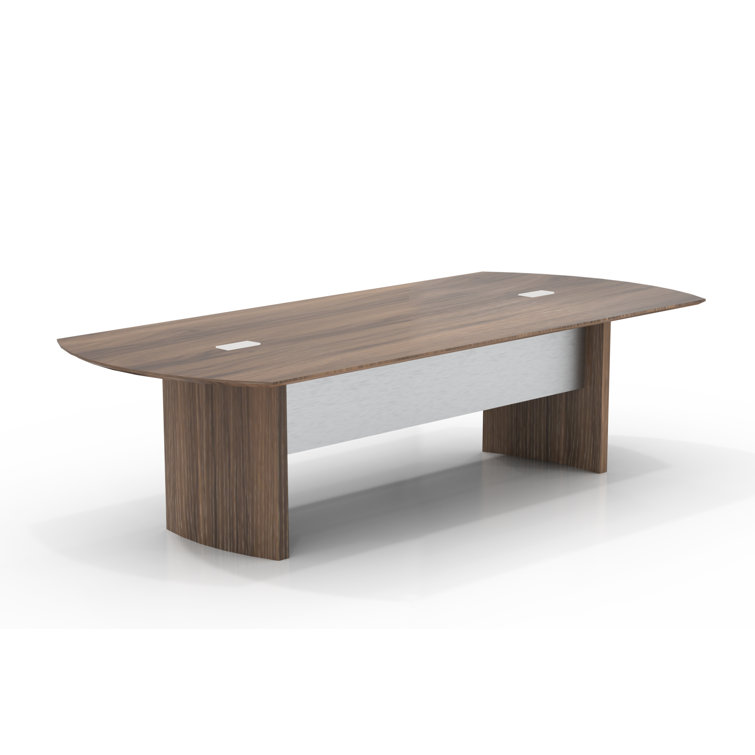 Gray Steel 8-Foot Engineered Wood Conference Table