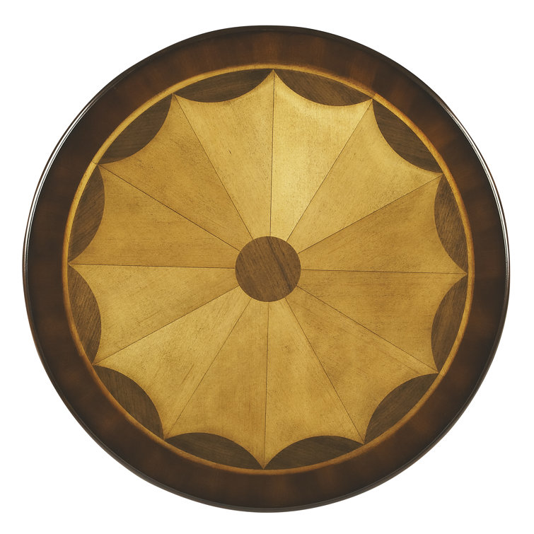 Carissa Classic Round 30" Wood Pedestal Table in Dark Brown