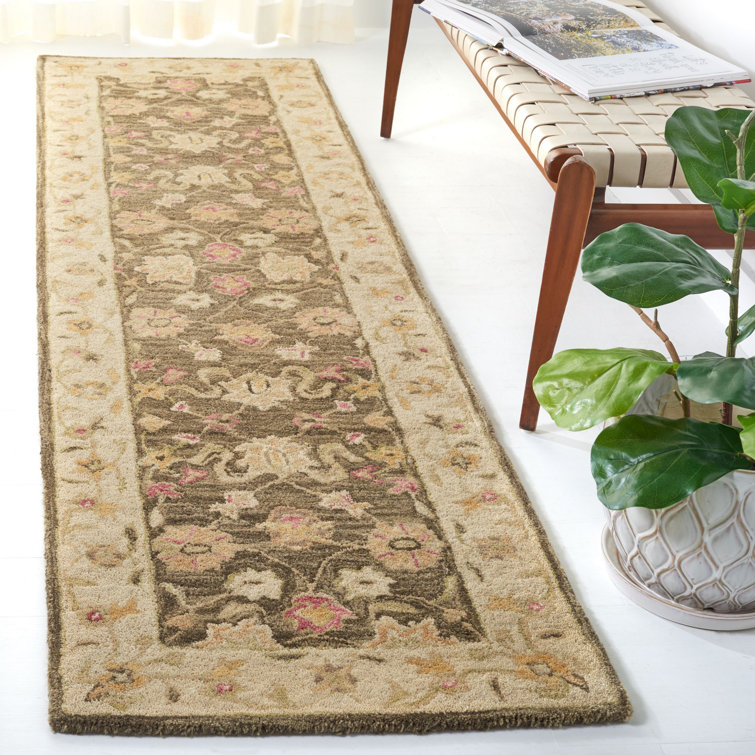 Handmade Gray Wool Tufted Rectangular Area Rug