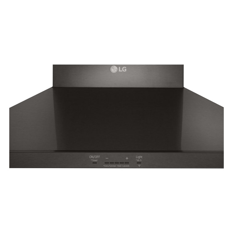 36" Black Stainless Steel Convertible Wall Mount Range Hood