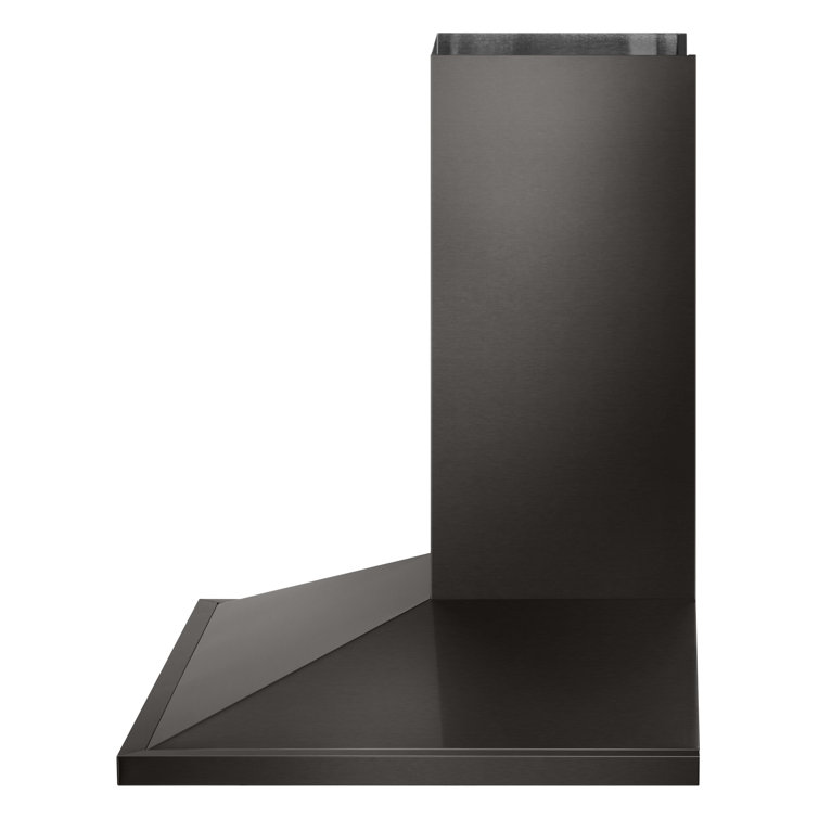 36" Black Stainless Steel Convertible Wall Mount Range Hood