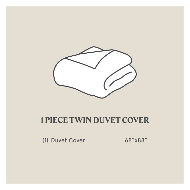 Taupe Cotton Twin Bedspread Cover with Ruffled Edges