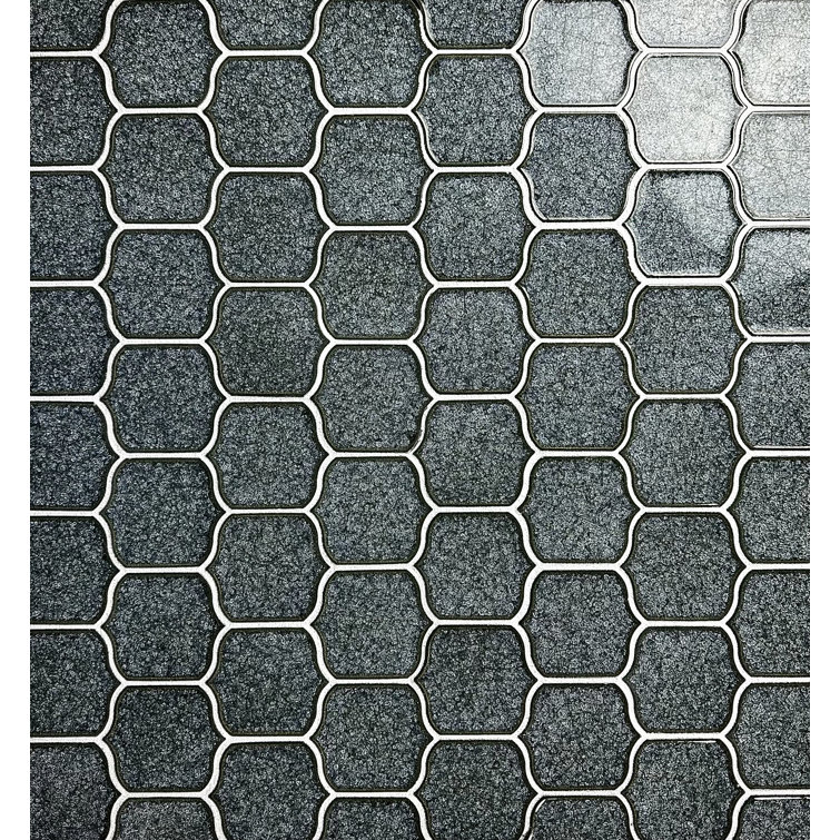 Arabesque Blue Porcelain Mosaic Tile Sheet for Bathroom and Kitchen