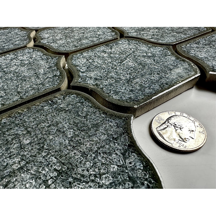 Arabesque Blue Porcelain Mosaic Tile Sheet for Bathroom and Kitchen