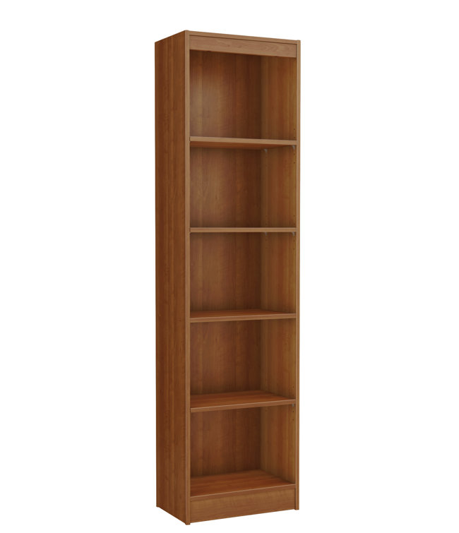 Morgan Cherry Adjustable 5-Shelf Narrow Bookcase