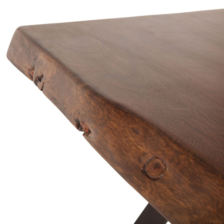 Walnut and Iron Industrial Rectangular End Table