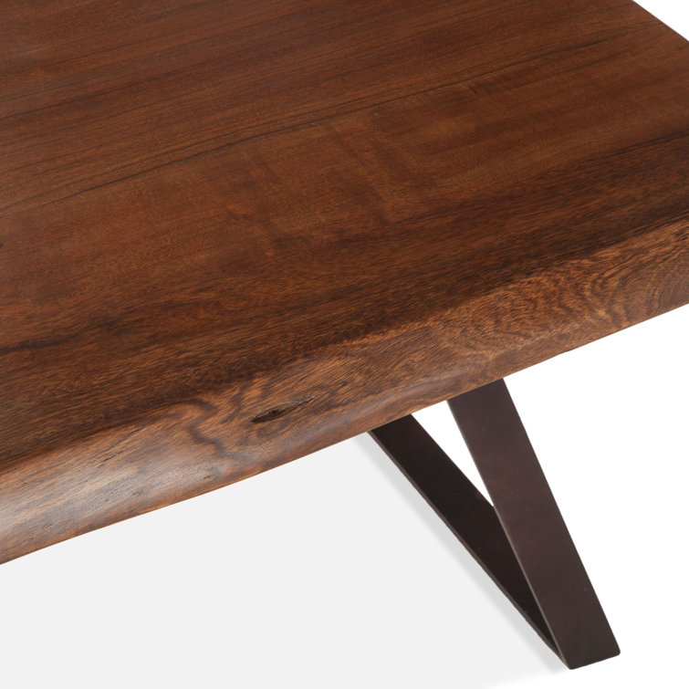 Walnut and Iron Industrial Rectangular End Table