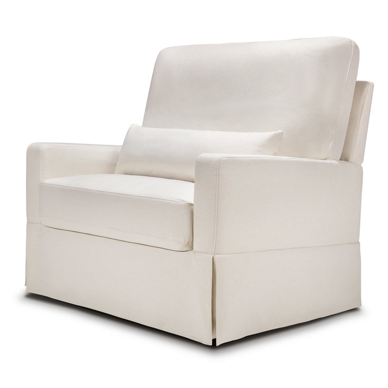 Crawford Performance Cream Eco-Weave Swivel Glider with Pillowback
