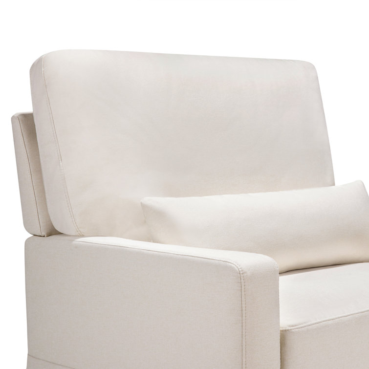Crawford Performance Cream Eco-Weave Swivel Glider with Pillowback