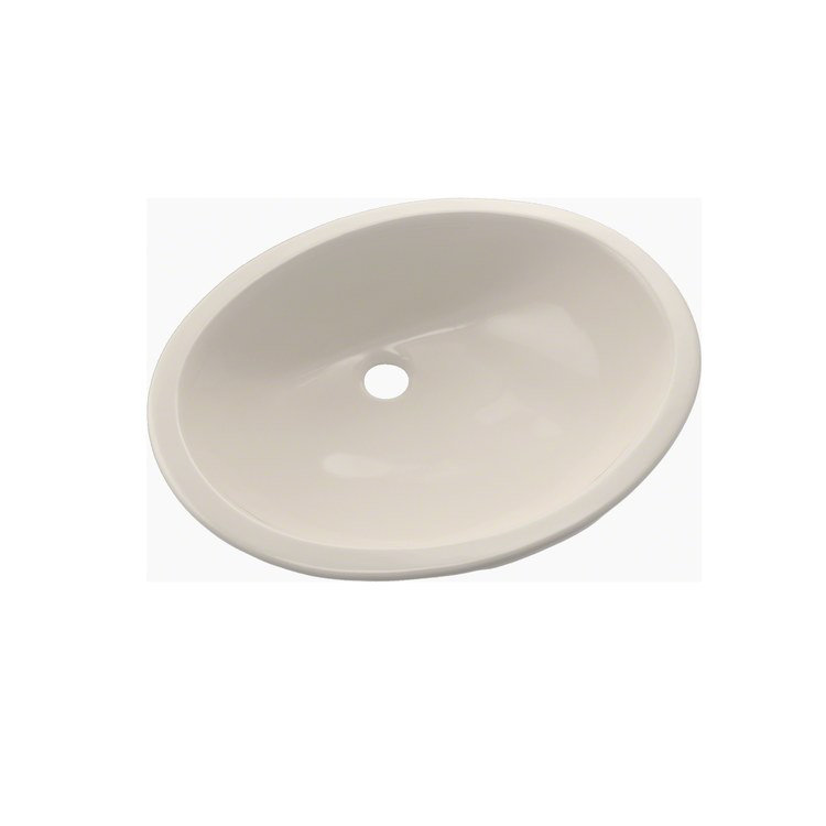 Sedona Beige Oval Ceramic Undermount Bathroom Sink