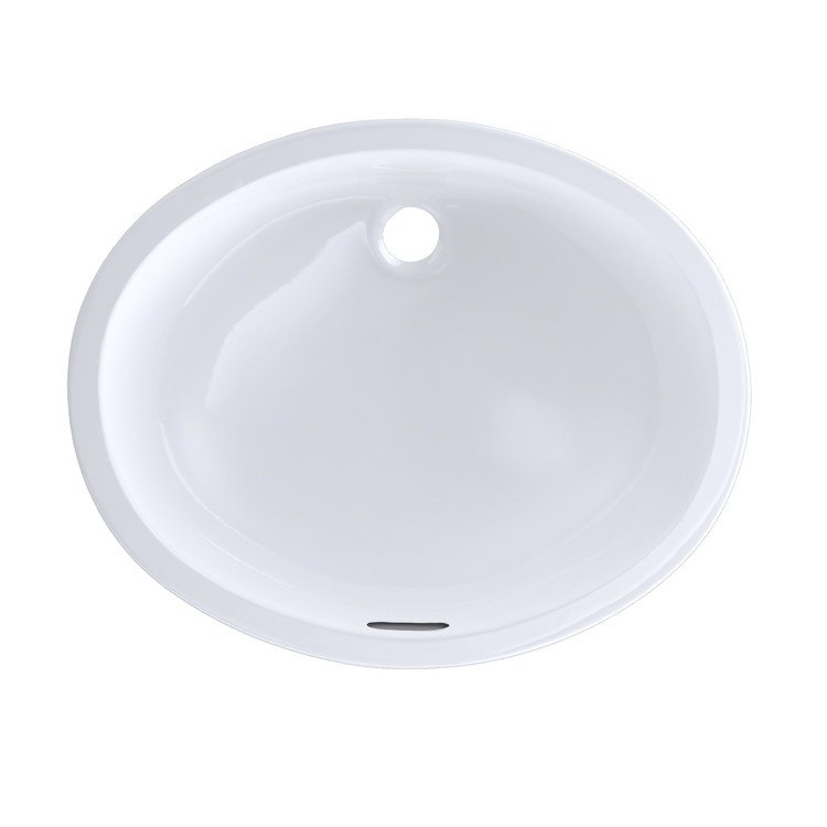 Cotton White Vitreous China Oval Undermount Bathroom Sink