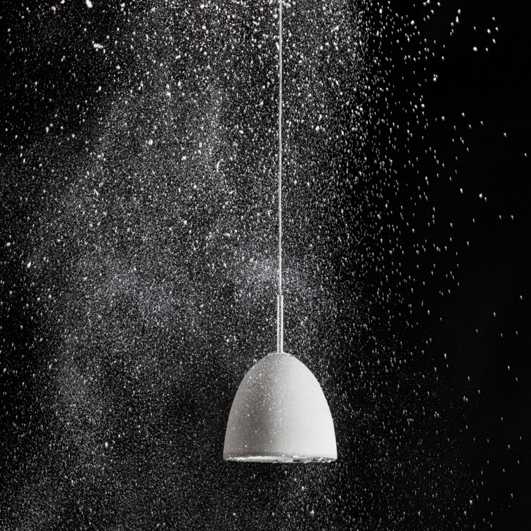 Extra Small White Concrete Pendant Light