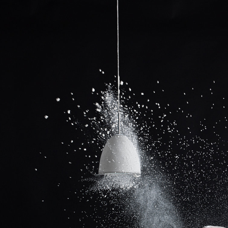 Extra Small White Concrete Pendant Light