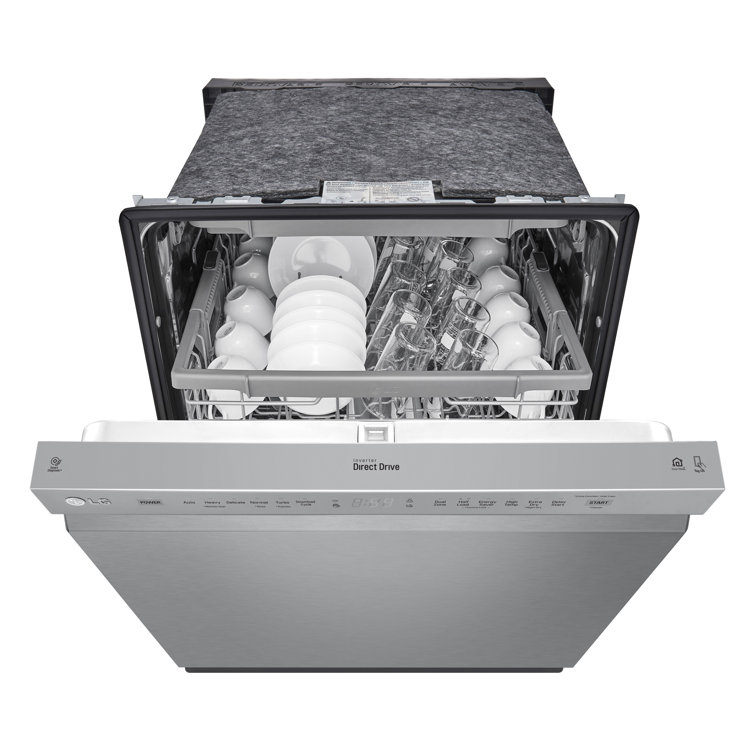 LG 24" QuadWash Dynamic Dry Energy Star Dishwasher in Printproof Stainless Steel