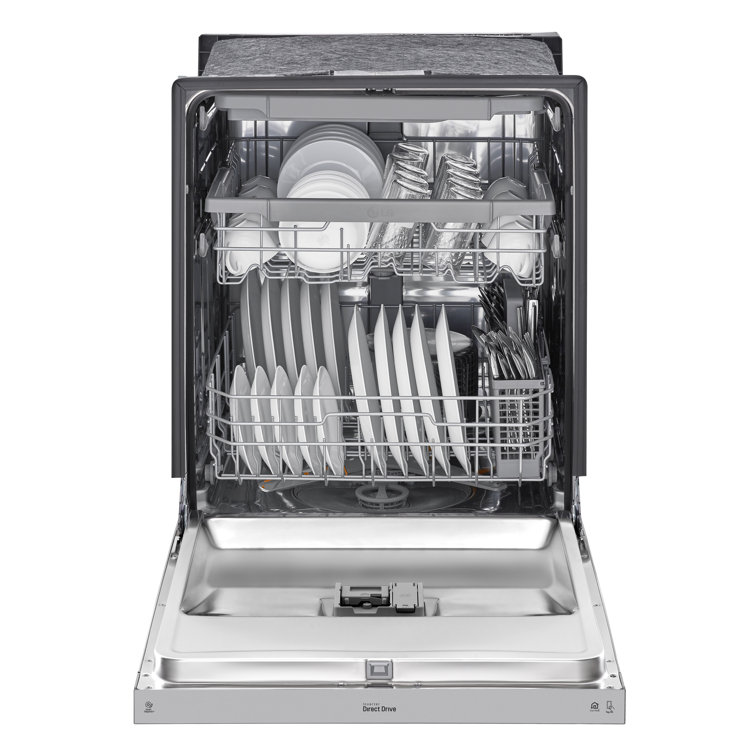LG 24" QuadWash Dynamic Dry Energy Star Dishwasher in Printproof Stainless Steel