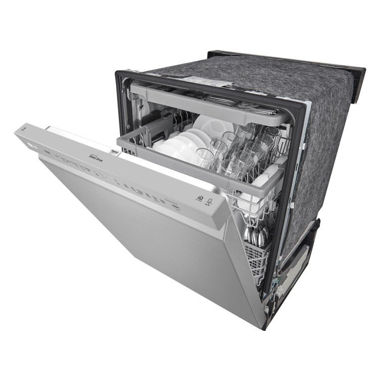 LG 24" QuadWash Dynamic Dry Energy Star Dishwasher in Printproof Stainless Steel