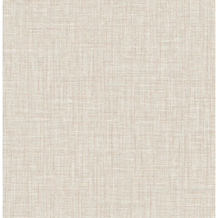 Taupe Vinyl-Coated Non-Pasted Washable Wallpaper Roll