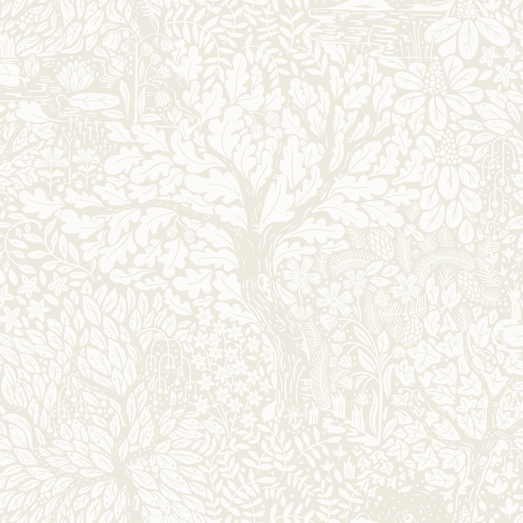 Cream Forest Sanctuary Non-Woven Wallpaper Roll