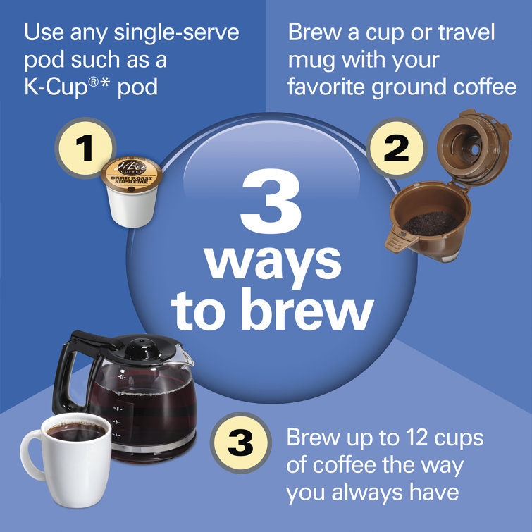 Hamilton Beach Black FlexBrew Trio 2-Way Coffee Maker