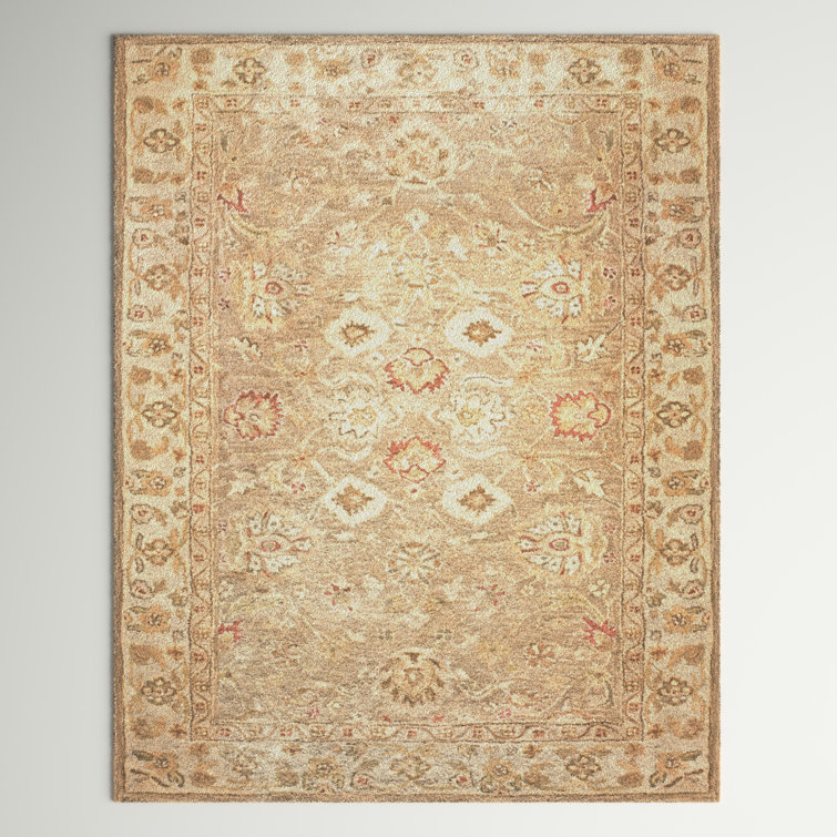 Elegant Brown/Beige Hand-Tufted Wool Accent Rug - 27" x 4"