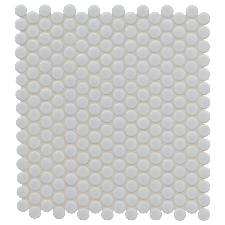 Bianco Matte Square Porcelain Mosaic Tile Sheet