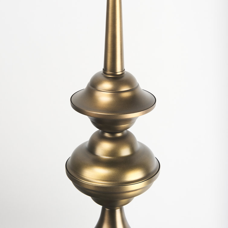 Willson Black and Antique Brass Glass Bowl Pendant Light