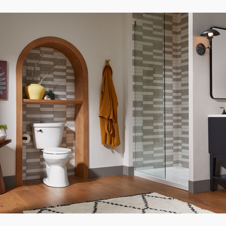 White Round Two-Piece High Efficiency Toilet