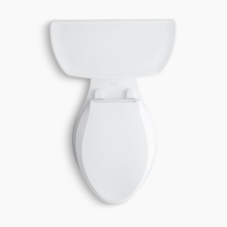 White Elongated High Efficiency Two-Piece Toilet