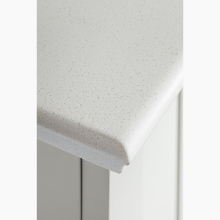White Expressions 37" Solid Surface Bathroom Vanity Top
