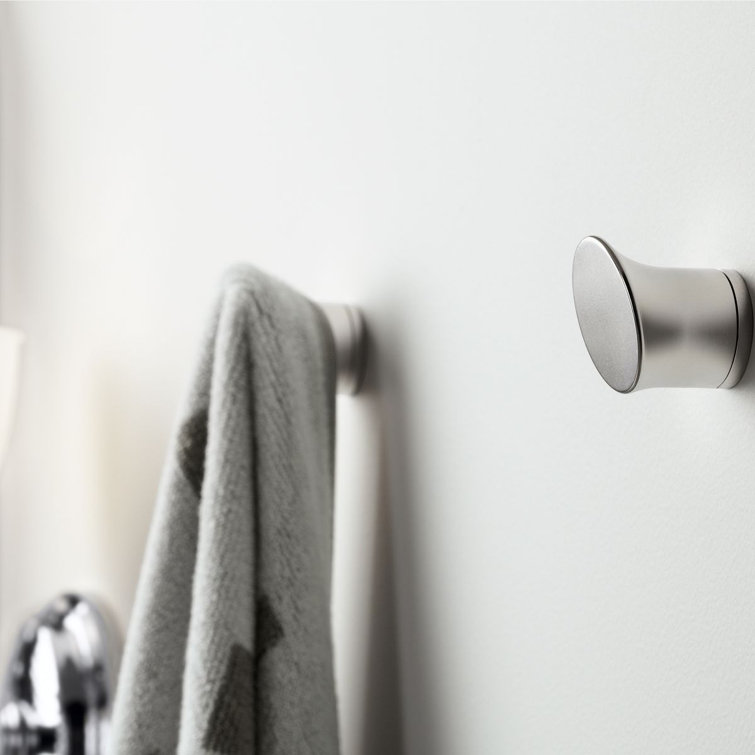 Bright Polished Silver Anodized Aluminum Wall Hook