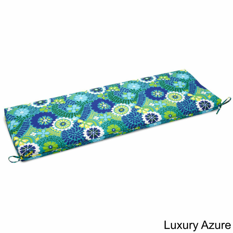 Luxury Azure 57" Outdoor Loveseat Cushion with Velcro Ties