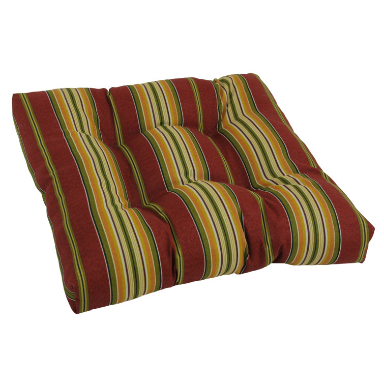 Passion Ruby Floral Tufted Outdoor Dining Chair Cushion
