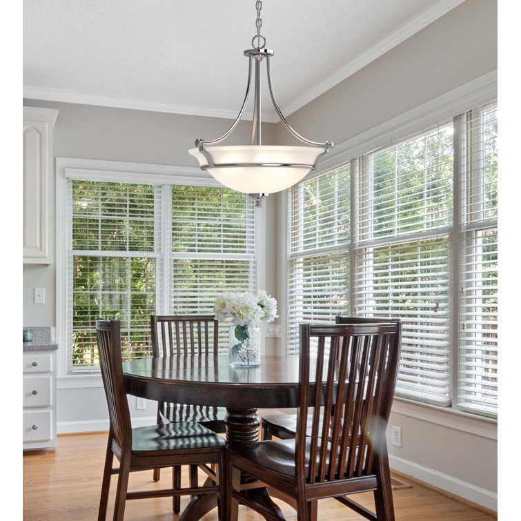 Chrome Mini Pendant with Frosted Glass Bowl Shade