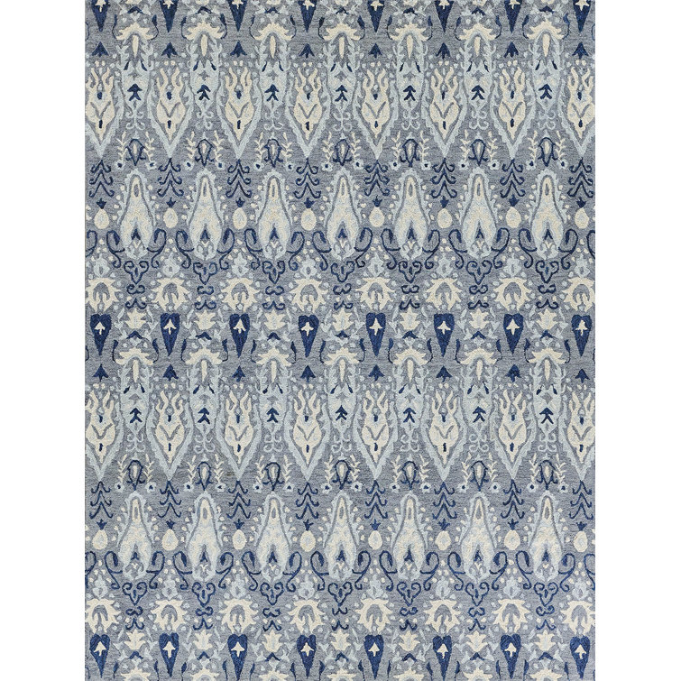 Sarasota Light Blue Hand-Tufted Wool 10' x 14' Area Rug