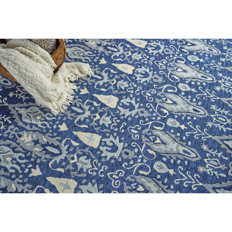 Sarasota Gray Hand Tufted Wool Ikat Area Rug 10' x 14'
