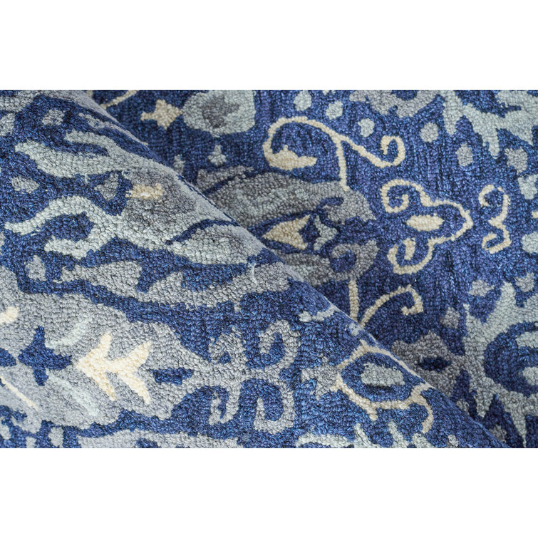 Sarasota Gray Hand Tufted Wool Ikat Area Rug 10' x 14'