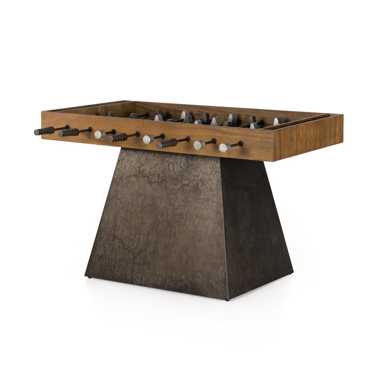 Handcrafted Guanacaste Wood and Metal Foosball Table